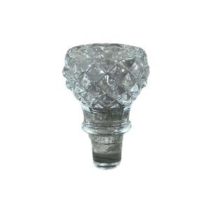 Cristal d Arques Glass Decanter Stopper Clear Diamond Cut Glass Replacement